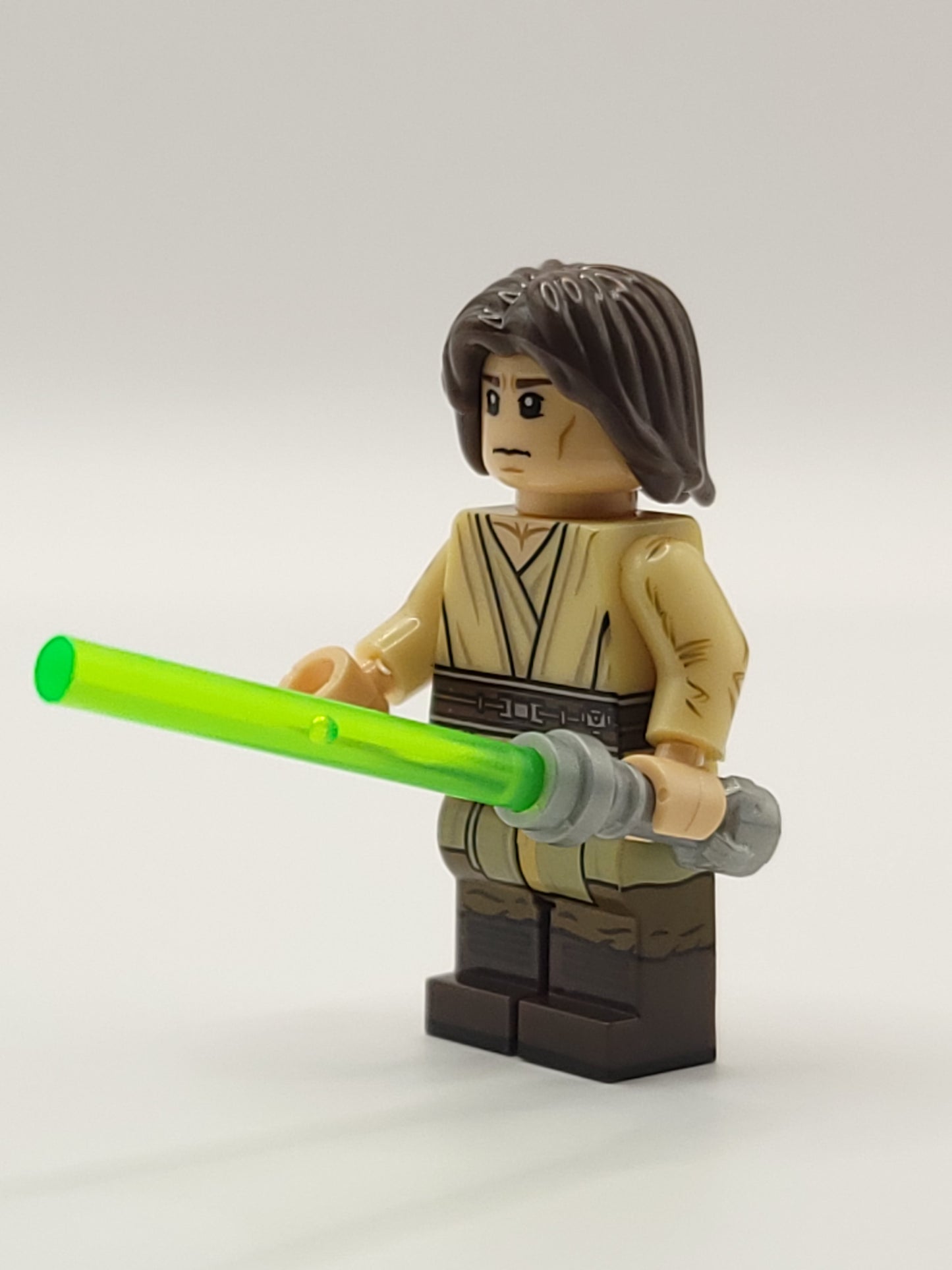 Young Qui-Jon Jinn Custom Jedi Loose Starwars Minifigure Lightsaber