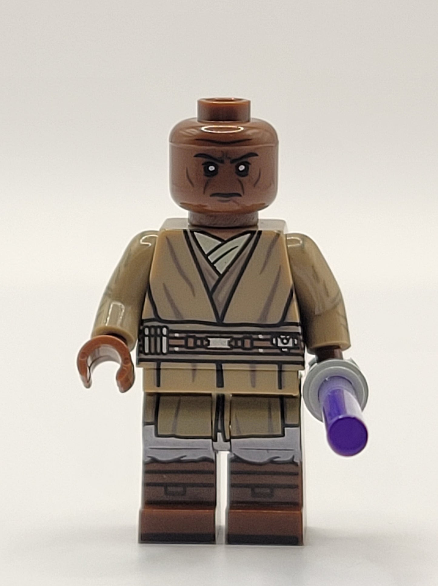 Mace Windu Jedi Custom Loose Minifigure Lightsaber